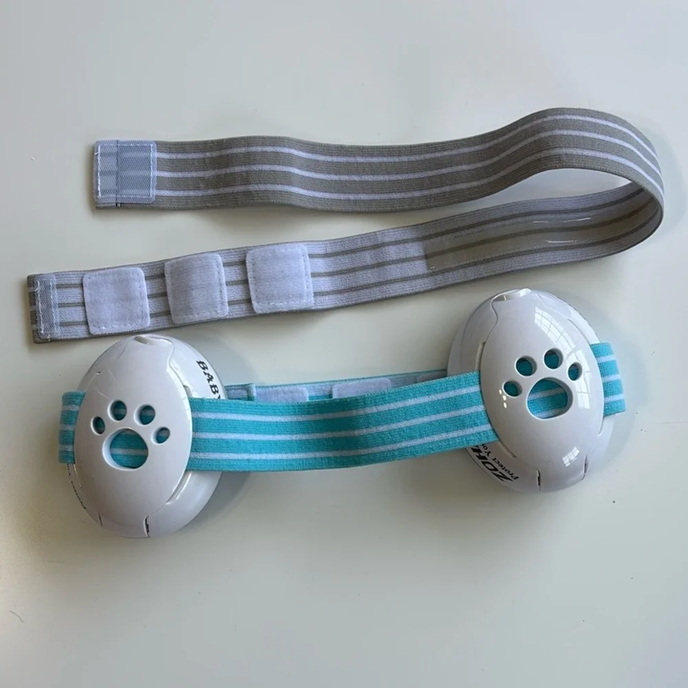 White and Blue Baby Noise Reduction Headphones Earmuffs for Infant Toddler